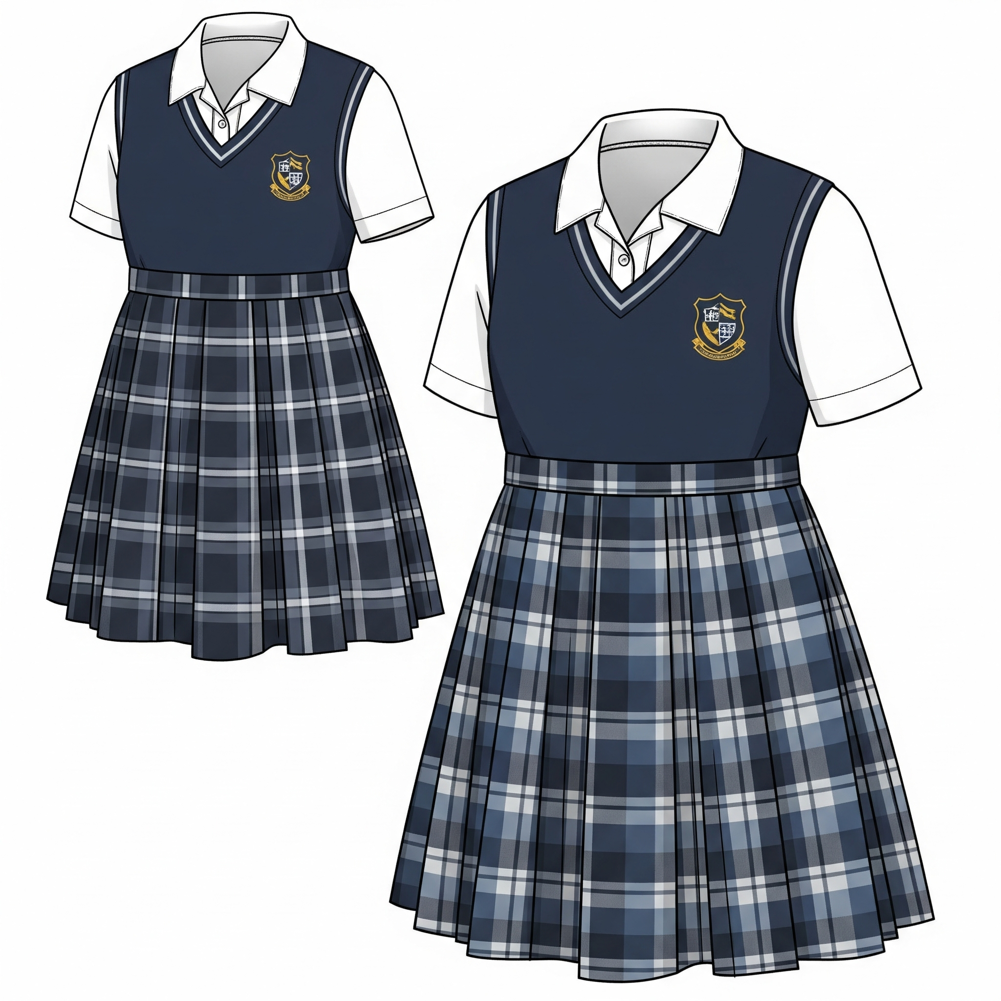 Falda escolar reglamentaria del Colegio Santa Rosa de Cusco